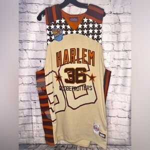 Harlem Globetrotters #36 Meadowlark Lemon Jersey Platinum FUBU Men’s XL Brown